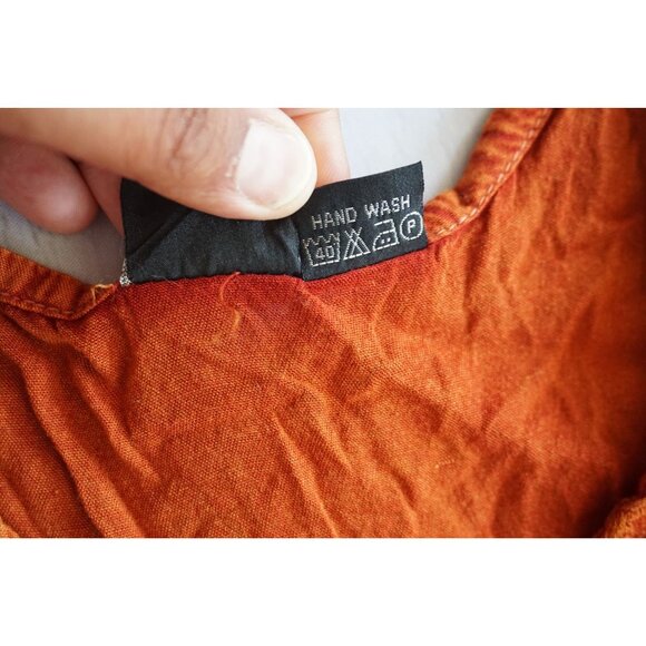 Anandas Collection Women's Orange Boho Fringes Tassel Dress - Free Size - Picture 4 of 6